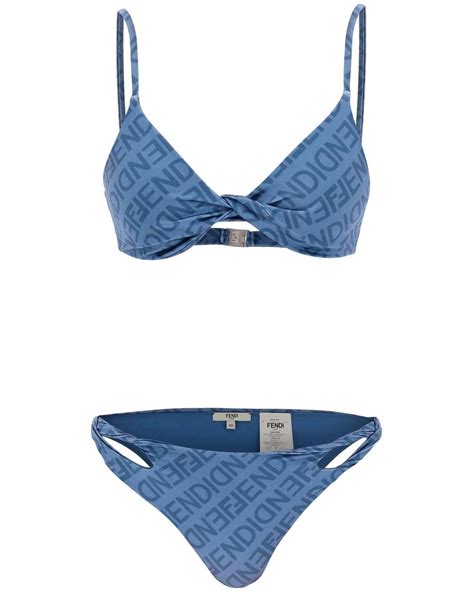 woman fendi blue shirt|Fendi bikini top.